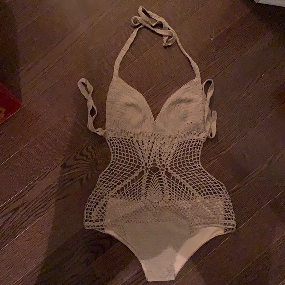 BCBG Maxazaria crochet bathing suit/ bodysuit - Picture 1 of 5